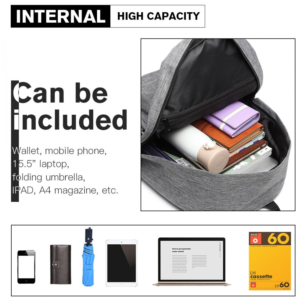 Kono Durable Polyester Everyday Backpack - E1930