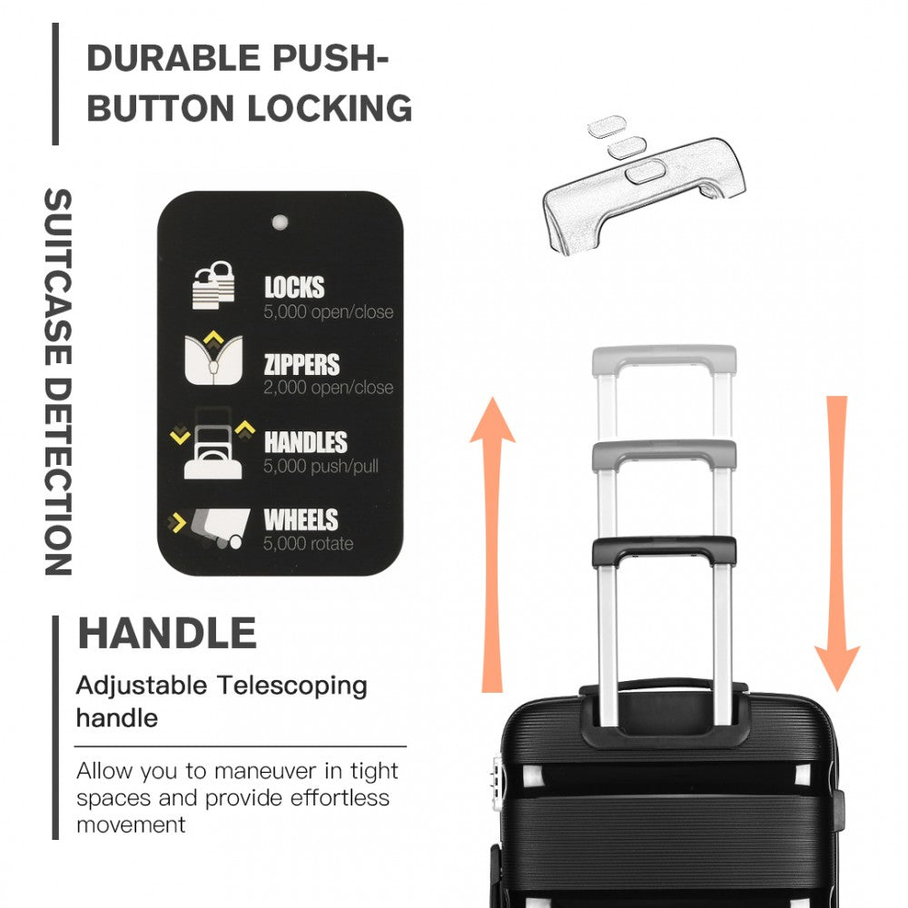 Kono 28" Hard Shell Suitcase – Bright & Durable PP Luggage (Classic Collection) - K2092L