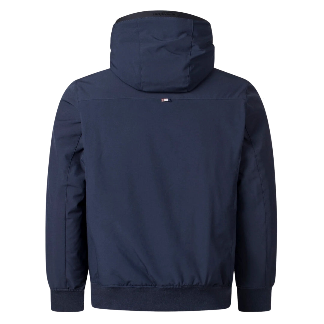 Aquascutum Active Hooded Jacket Navy Fw23 Jk008 11 Navy Blue Jacket Mens