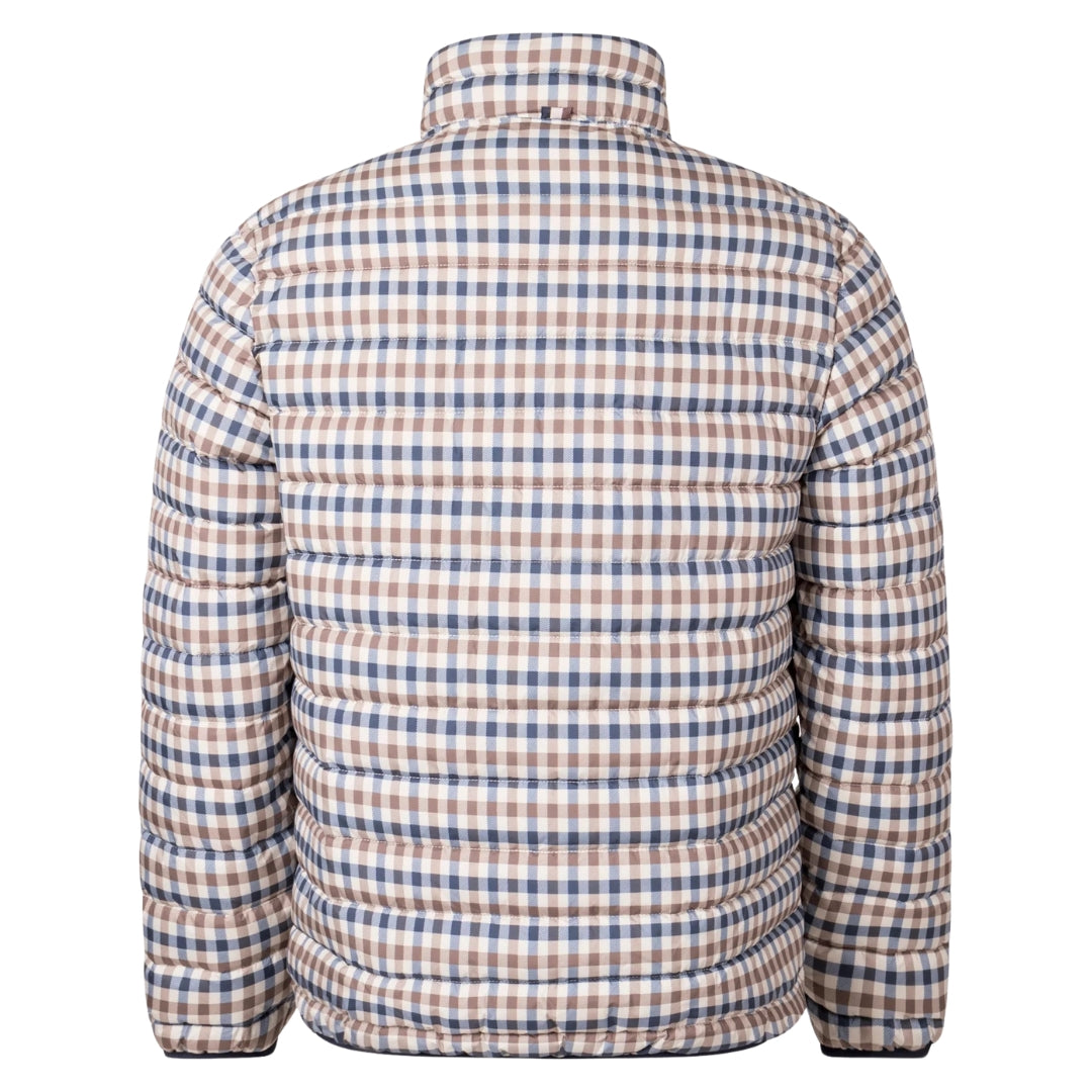 Aquascutum Active 100Gr Mock Neck Fw23 Jk012 28 Beige Check Jacket Mens