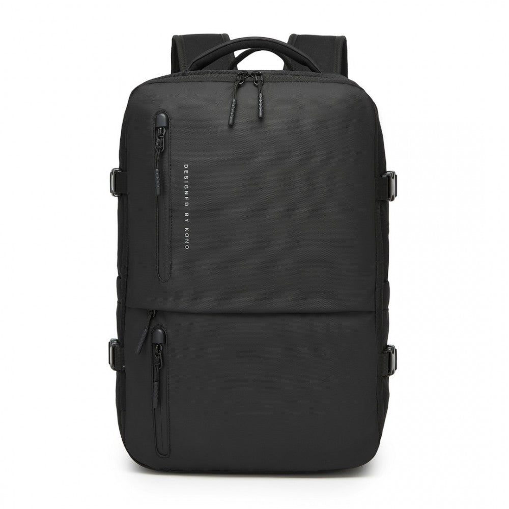Kono Practical Carry-On Laptop Backpack - Cabin Size with USB & Type-C Charging Ports - BPK2437
