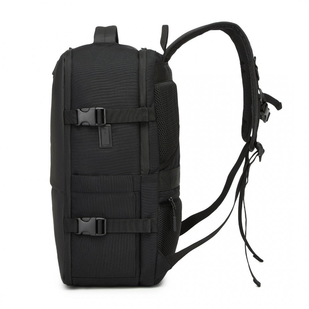 Kono Practical Carry-On Laptop Backpack - Cabin Size with USB & Type-C Charging Ports - BPK2437