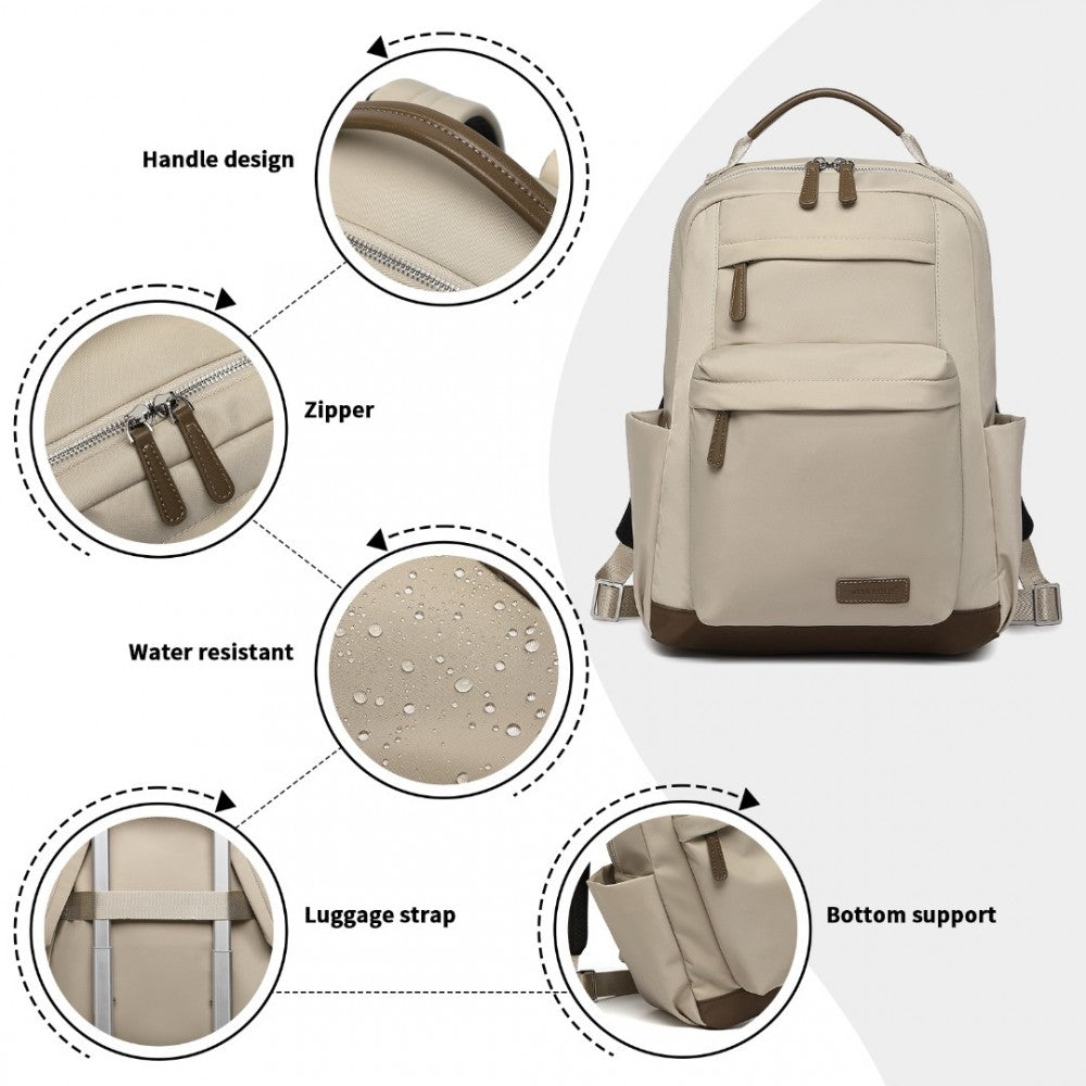 Miss Lulu Stylish Women’s Backpack with Laptop Sleeve, Multiple Pockets and Trolley Sleeve - BPM2431