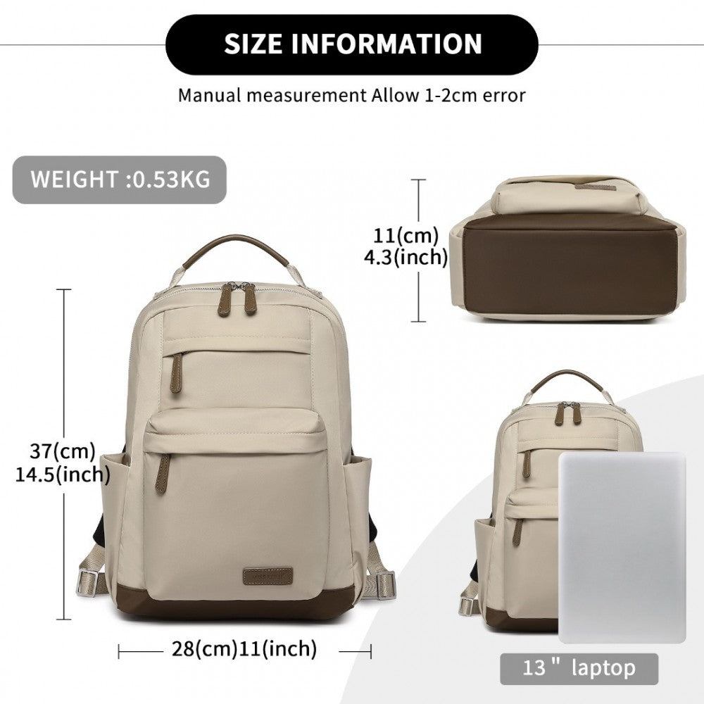 Miss Lulu Stylish Women’s Backpack with Laptop Sleeve, Multiple Pockets and Trolley Sleeve - BPM2431