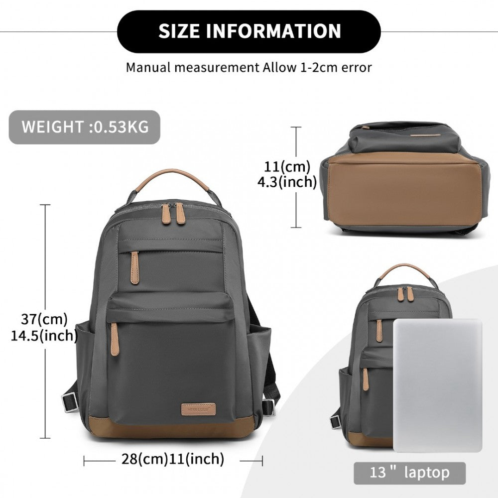 Miss Lulu Stylish Women’s Backpack with Laptop Sleeve, Multiple Pockets and Trolley Sleeve - BPM2431