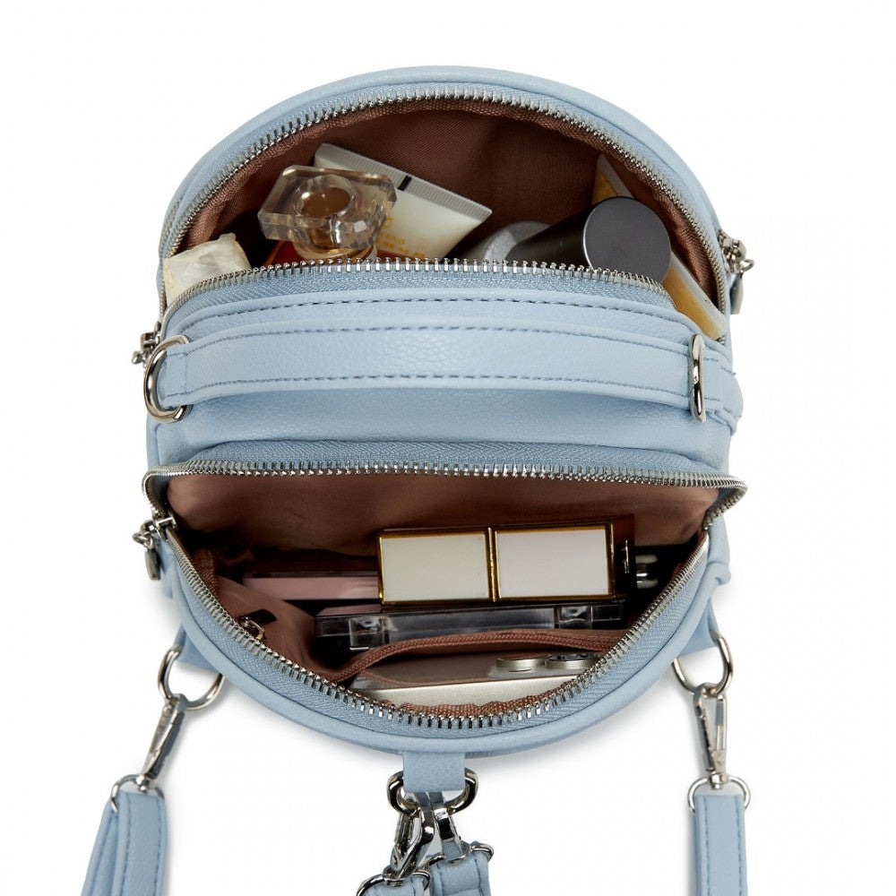 Miss Lulu Mini Convertible Backpack – PU Leather 3-in-1 Handbag, Crossbody & Shoulder Bag for Women - BPM2450