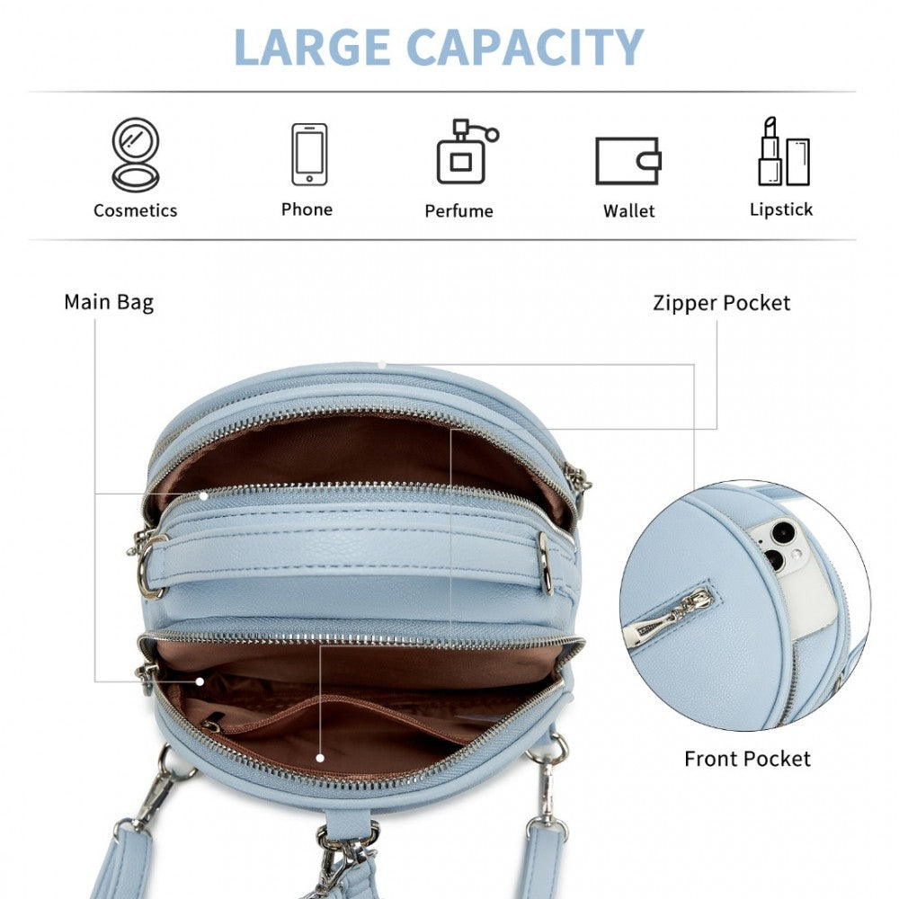 Miss Lulu Mini Convertible Backpack – PU Leather 3-in-1 Handbag, Crossbody & Shoulder Bag for Women - BPM2450