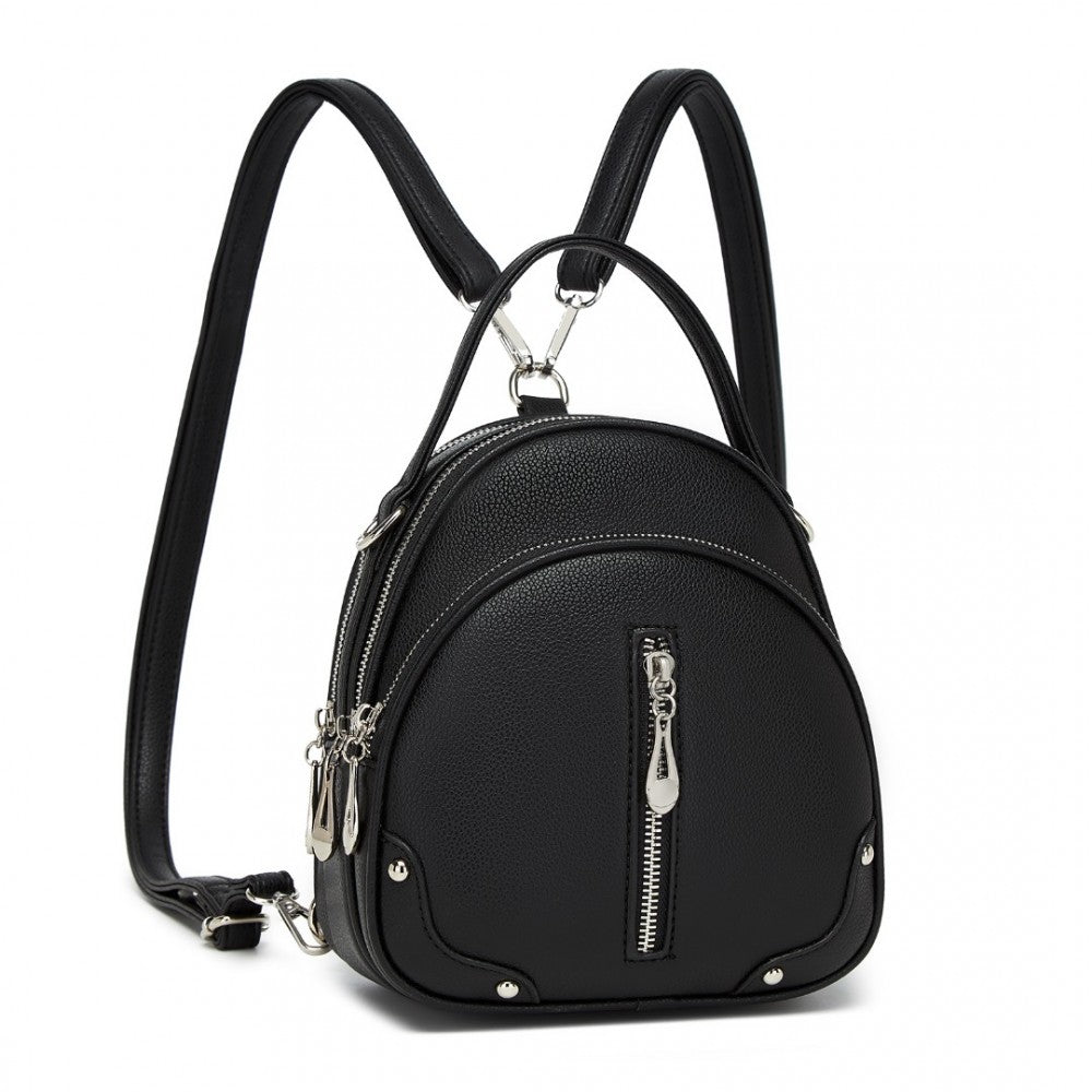 Miss Lulu Mini Convertible Backpack – PU Leather 3-in-1 Handbag, Crossbody & Shoulder Bag for Women - BPM2450