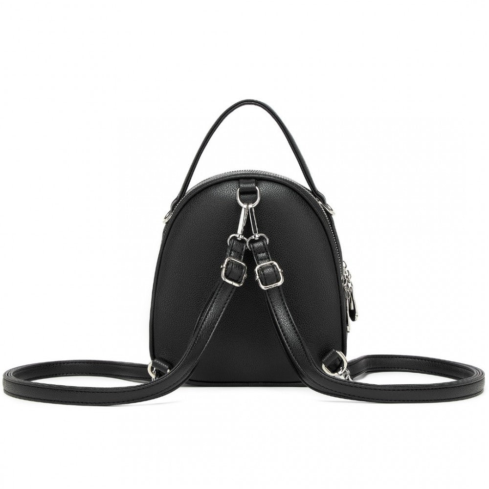 Miss Lulu Mini Convertible Backpack – PU Leather 3-in-1 Handbag, Crossbody & Shoulder Bag for Women - BPM2450