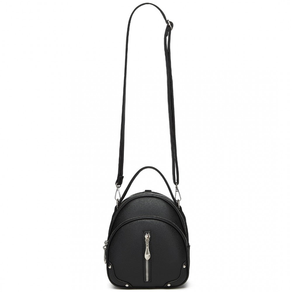 Miss Lulu Mini Convertible Backpack – PU Leather 3-in-1 Handbag, Crossbody & Shoulder Bag for Women - BPM2450