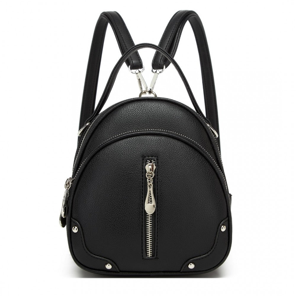 Miss Lulu Mini Convertible Backpack – PU Leather 3-in-1 Handbag, Crossbody & Shoulder Bag for Women - BPM2450