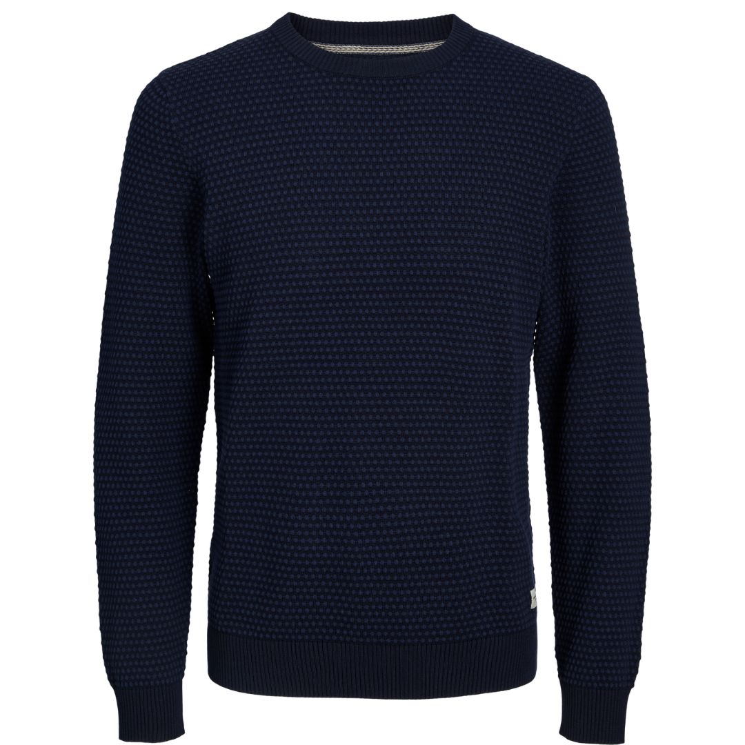 Jack And Jones Bronwood Knit Blue Hoodie Jack And Jones