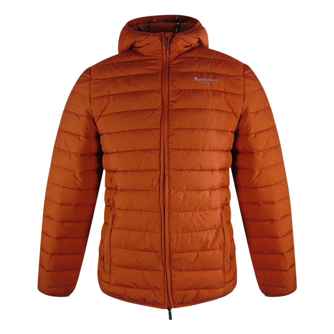 Aquascutum Active 100Gr Hooded Jacket Rust Jk011 23 Orange Jacket Male
