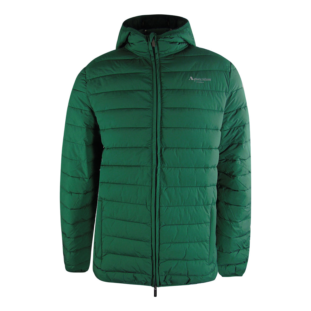Aquascutum Active 100Gr Hooded Jacket Hunter Green Jk011 27 Green Jacket Male