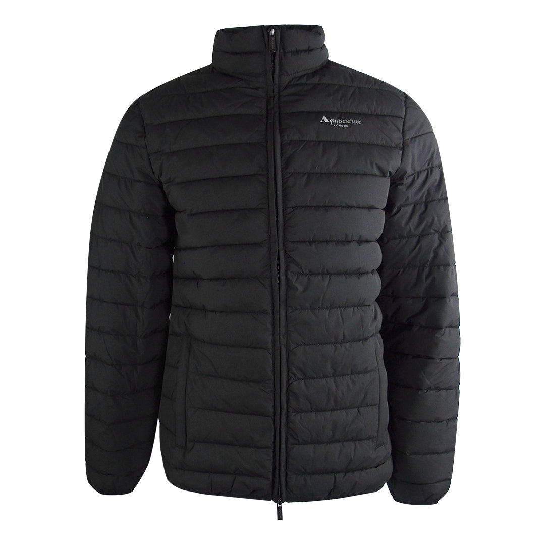 Aquascutum Active 100Grock Neck Jacket Black Jk012 16 Black Jacket Male