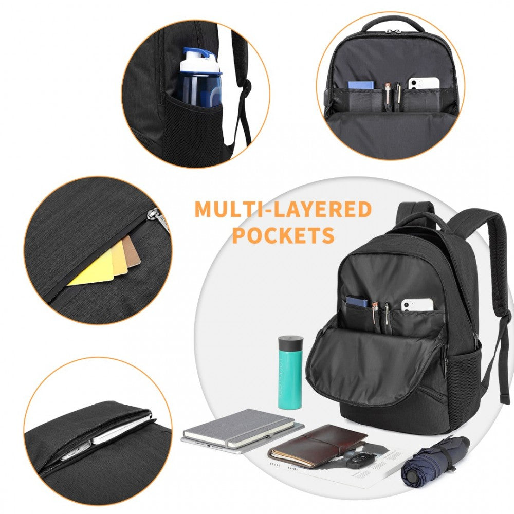 Kono Multi Compartment Backpack with USB Connectivity - E1978