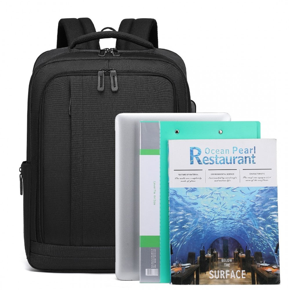 Kono Multi-Compartment Backpack With USB Port - EM2111