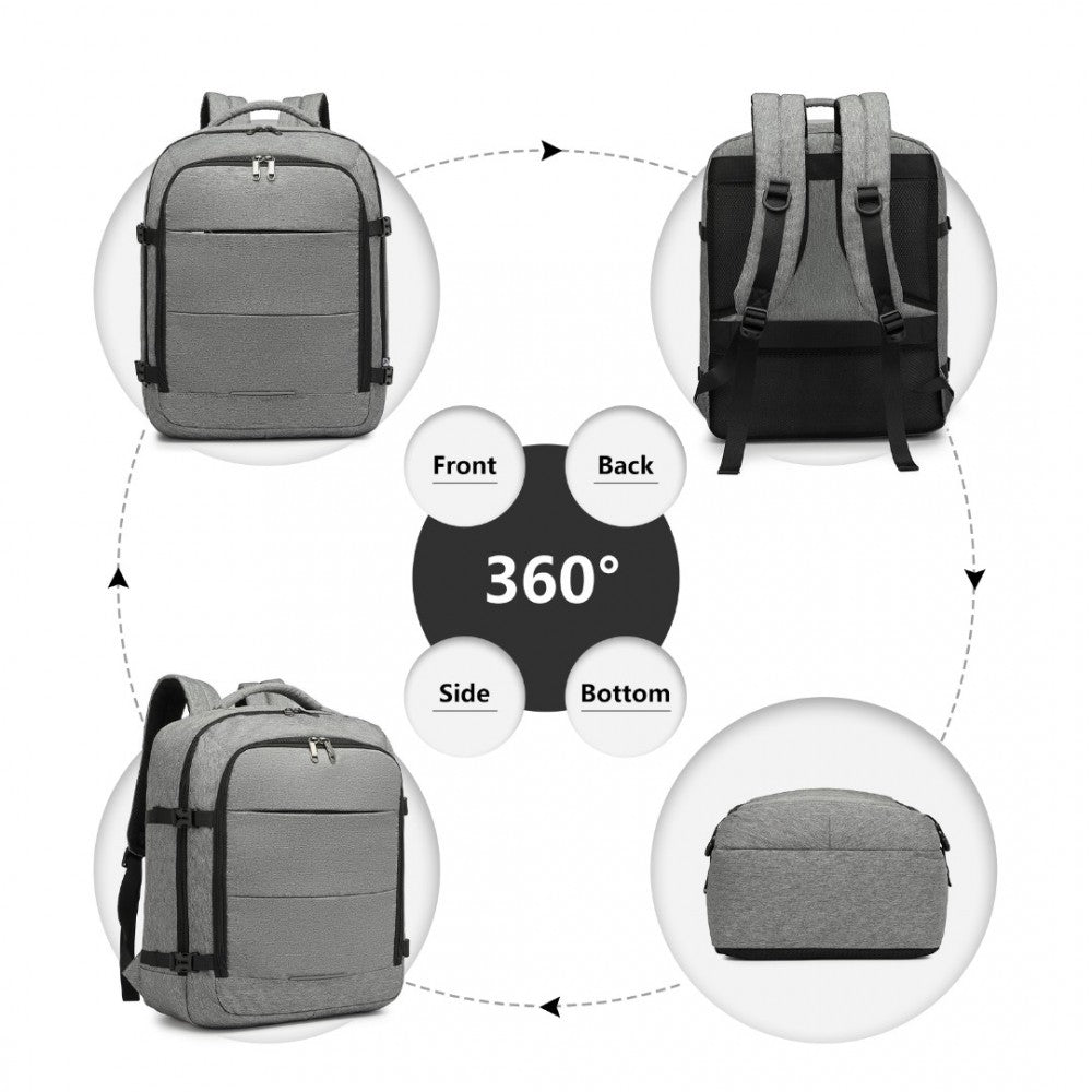 Kono Multi-Level Travel Backpack – High-Capacity Cabin Bag -EM2232