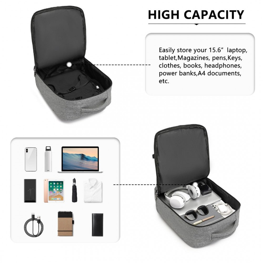 Kono Multi-Level Travel Backpack – High-Capacity Cabin Bag -EM2232