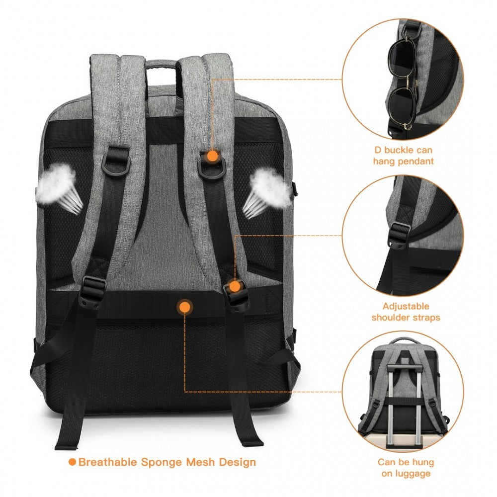 Kono Multi-Level Travel Backpack – High-Capacity Cabin Bag -EM2232
