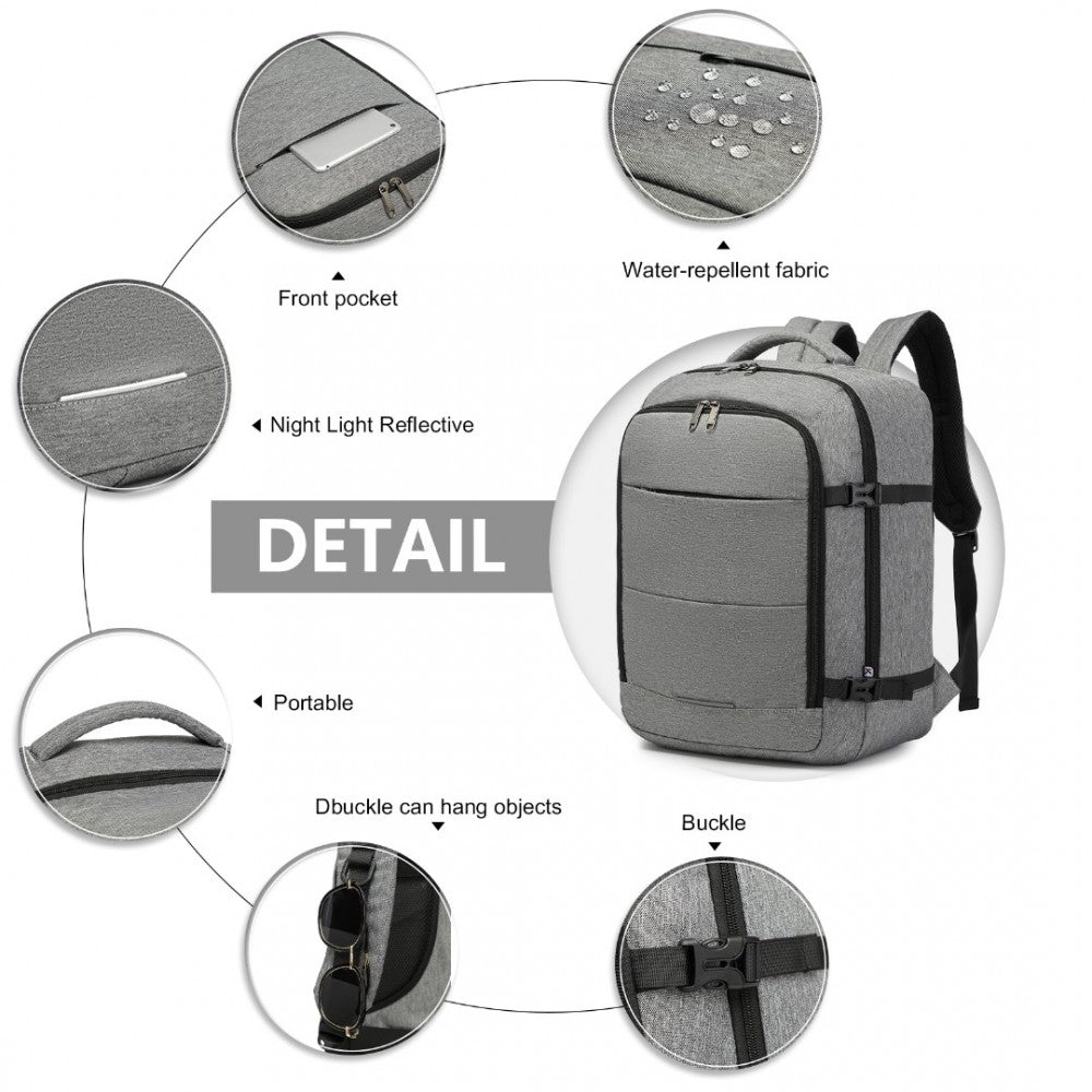Kono Multi-Level Travel Backpack – High-Capacity Cabin Bag -EM2232