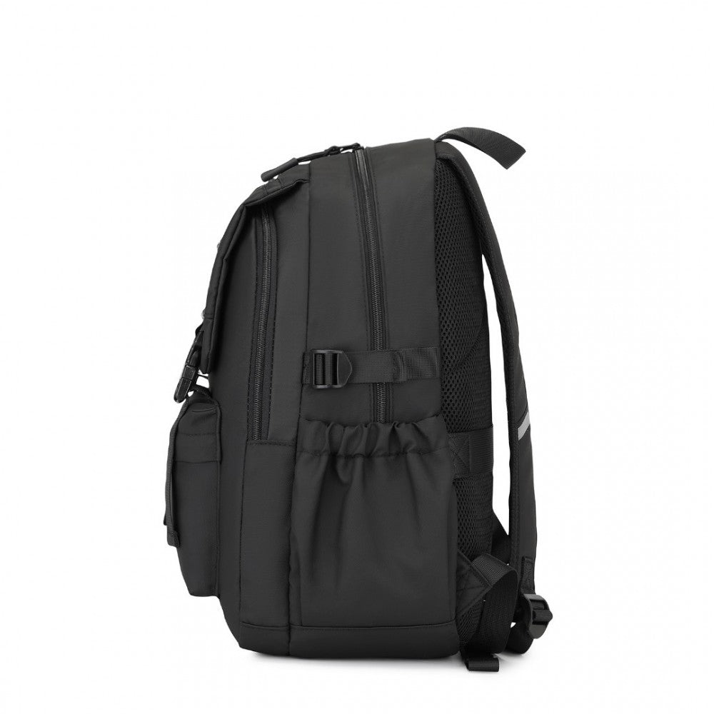 Kono Urban Water-Resistant Backpack – PVC Coated, Reflective Straps & Multi-Compartment Design - EQ2416