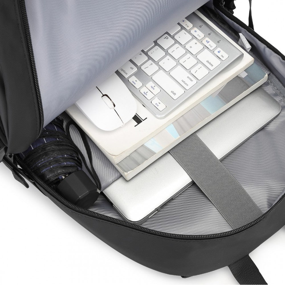 Kono Urban Water-Resistant Backpack – PVC Coated, Reflective Straps & Multi-Compartment Design - EQ2416