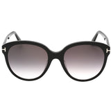 Tom Ford Gradient Smoke Lensed Shiny Black Plastic Sunglasses One Size