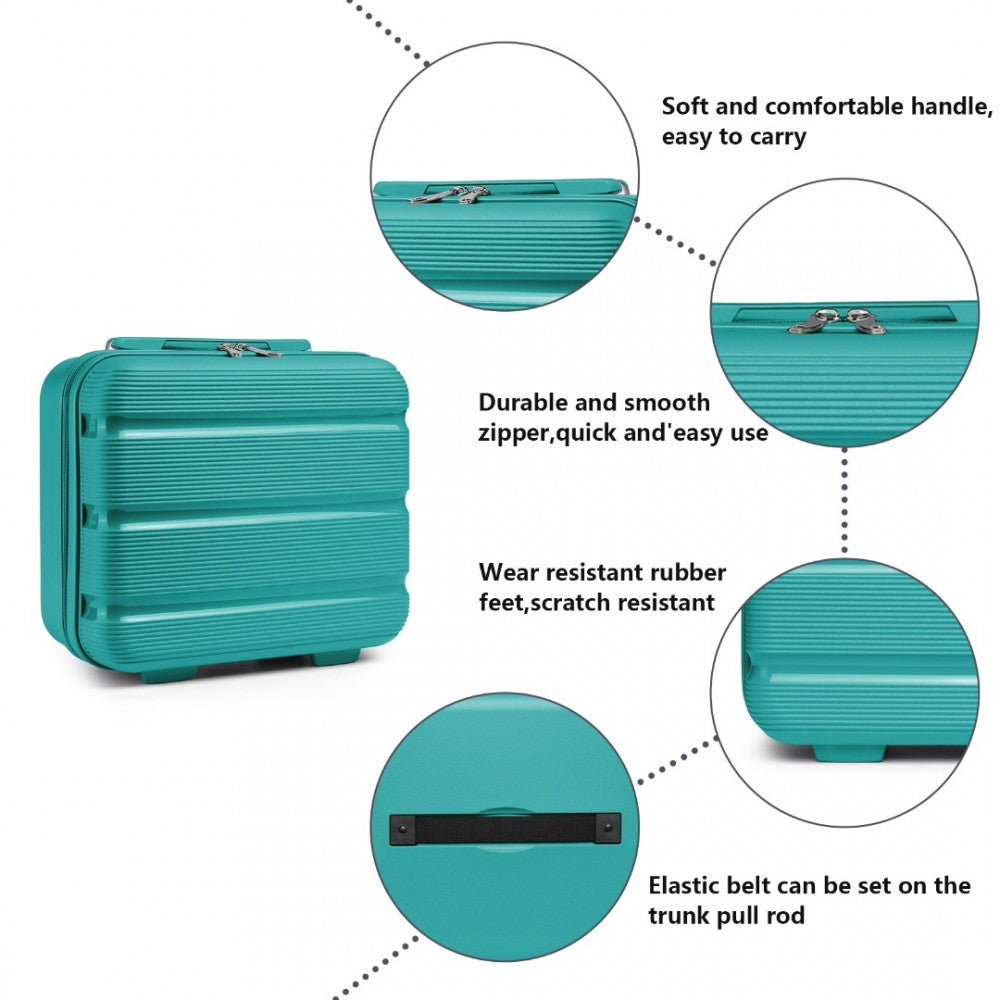 Kono 14" Hard Shell Vanity Case – Bright & Durable PP Travel Case - K2092L
