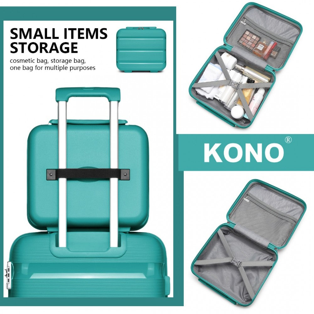Kono 14" Hard Shell Vanity Case – Bright & Durable PP Travel Case - K2092L