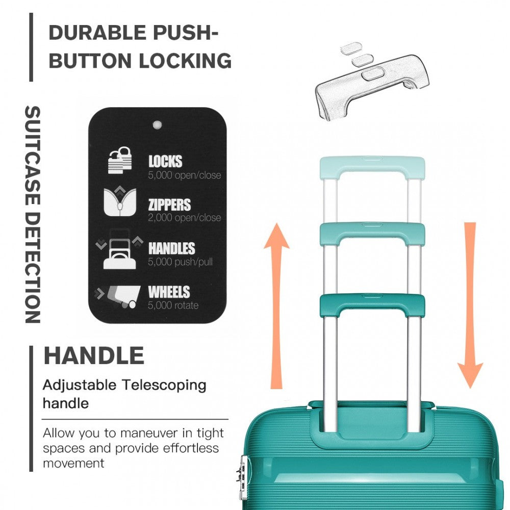 Kono 28" Hard Shell Suitcase – Bright & Durable PP Luggage (Classic Collection) - K2092L