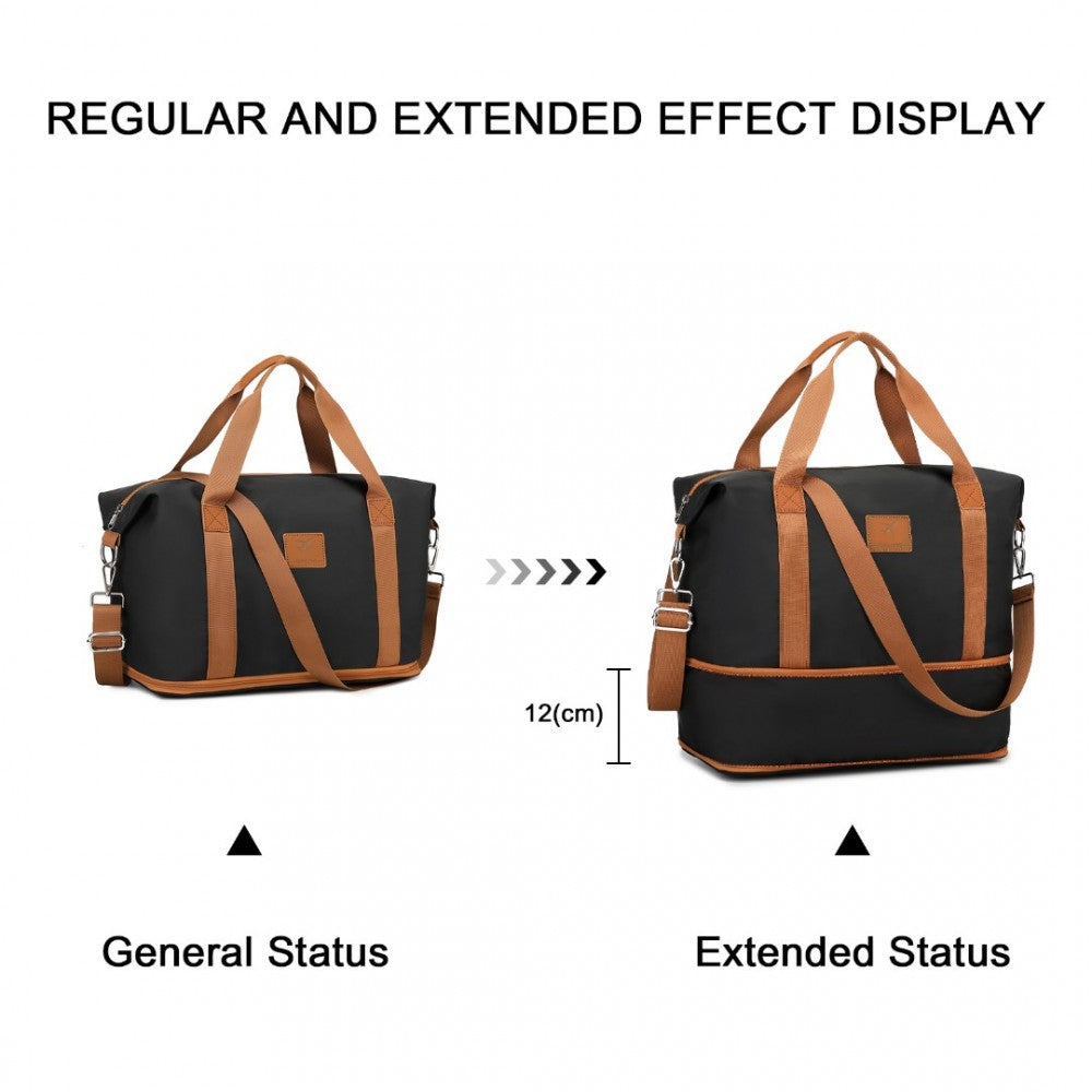 British Traveller 20" Polypropylene Cabin Suitcase Set – Includes Travel Tote & Cosmetic Pouch - K2392L+S2366