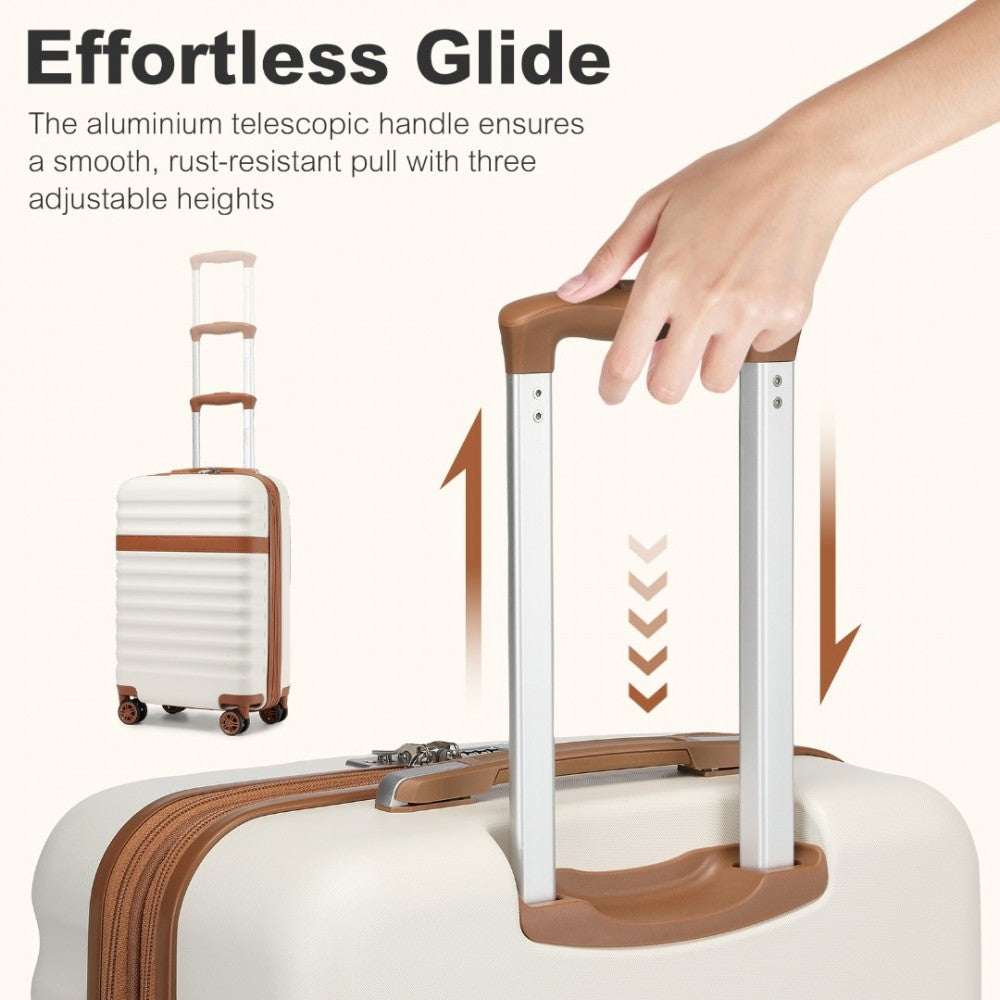 Kono 20" Hard Shell Cabin Suitcase Set – Includes Multi-Compartment Backpack & Pouch - KSK2484+EQ2401