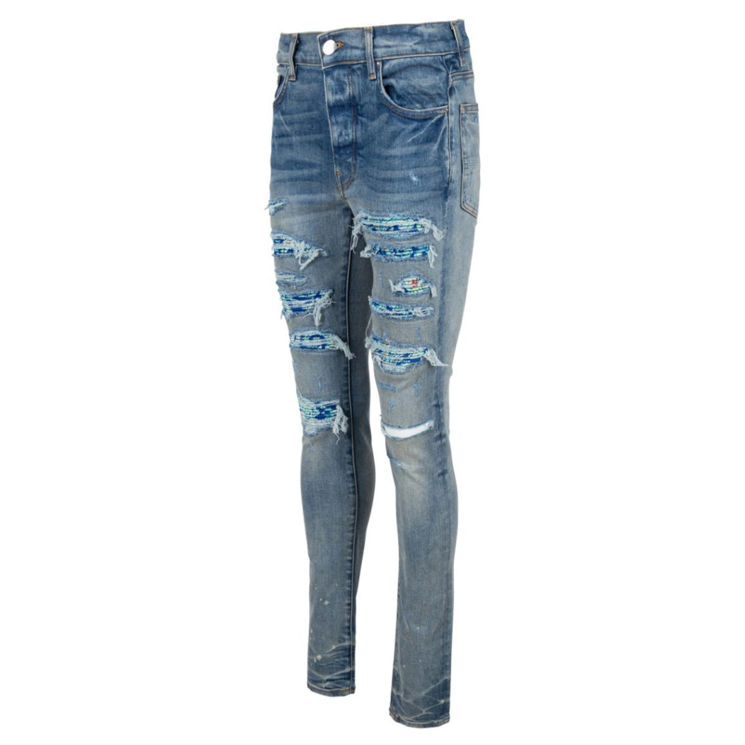 Amiri Silk Pj Thrasher Jean Clay Indigo Blue Jeans