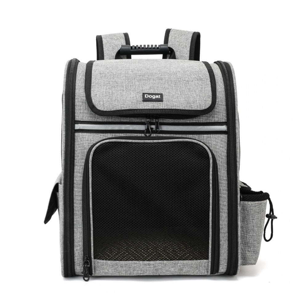 Dogat Expandable Foldable Pet Backpack Carrier – Ventilated & Secure Travel Bag - PTD2441