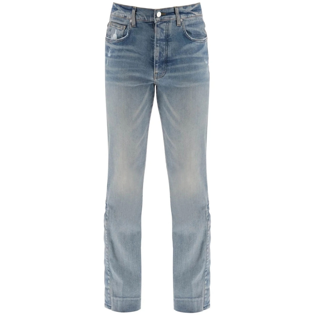 Amiri Stack Kick Flare Leg Clay Indigo Blue Jeans W31 L32 / 32L