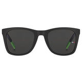 Tommy Hilfiger Black Lens Matte Black Green Sunglasses One Size