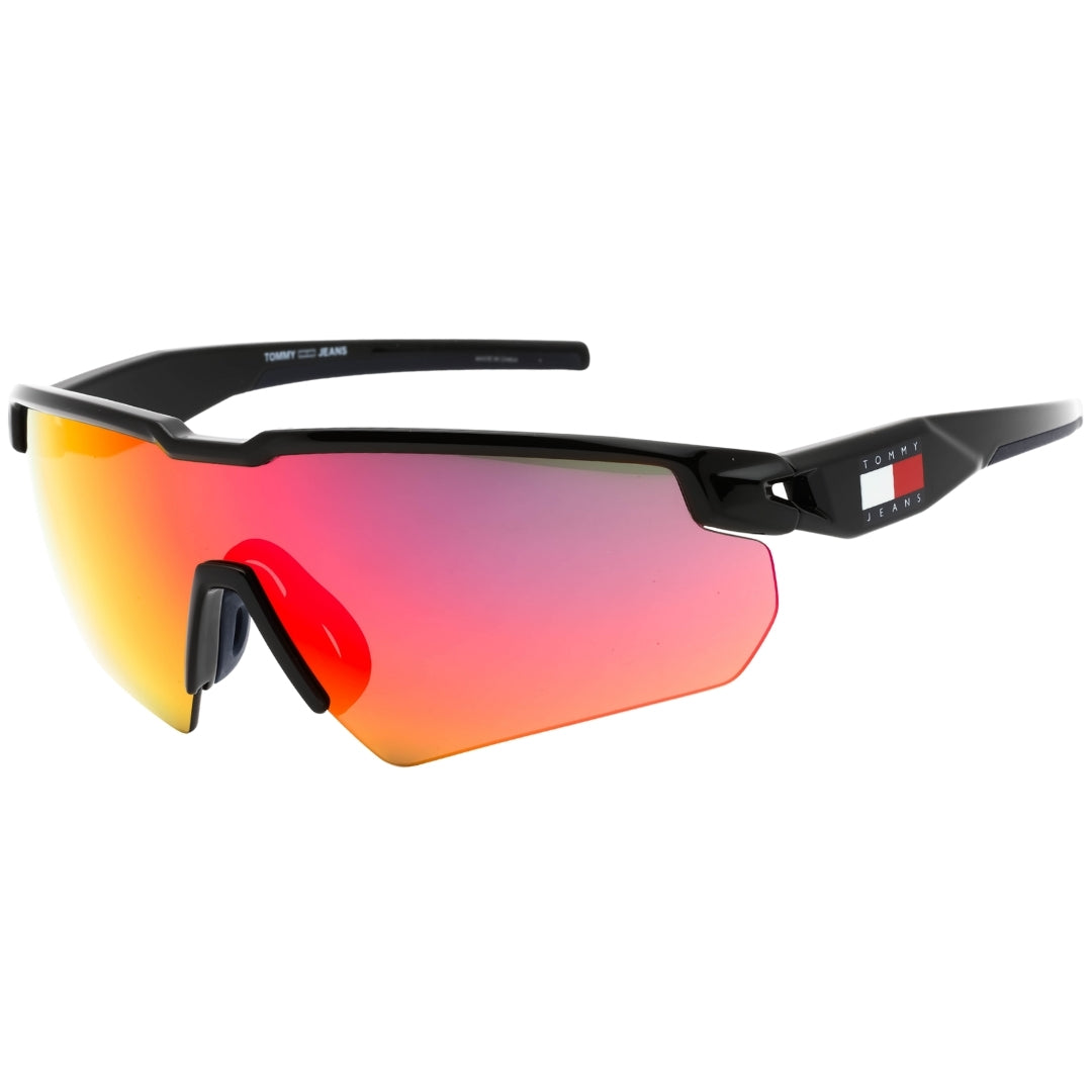 Tommy Hilfiger Red Lens Blue Detail Black Sunglasses TJ0098 0D51 UZ