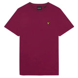 Lyle & Scott Branded Chest Logo Rich Burgundy T-Shirt