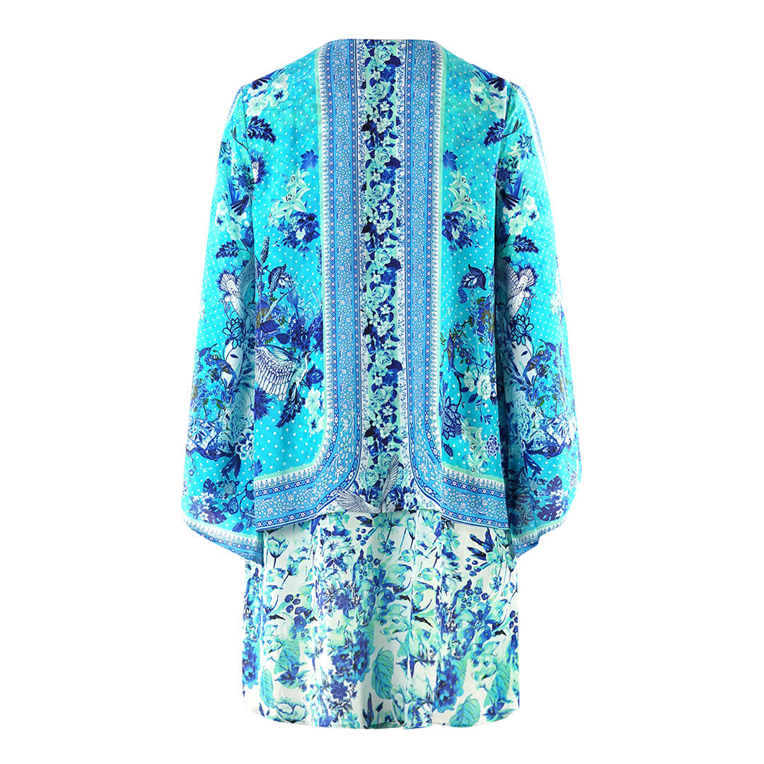 Inoa Catalina Azuro 12002 Blue Silk Layered Dress Catalina Azuro 12002 Layered Dress