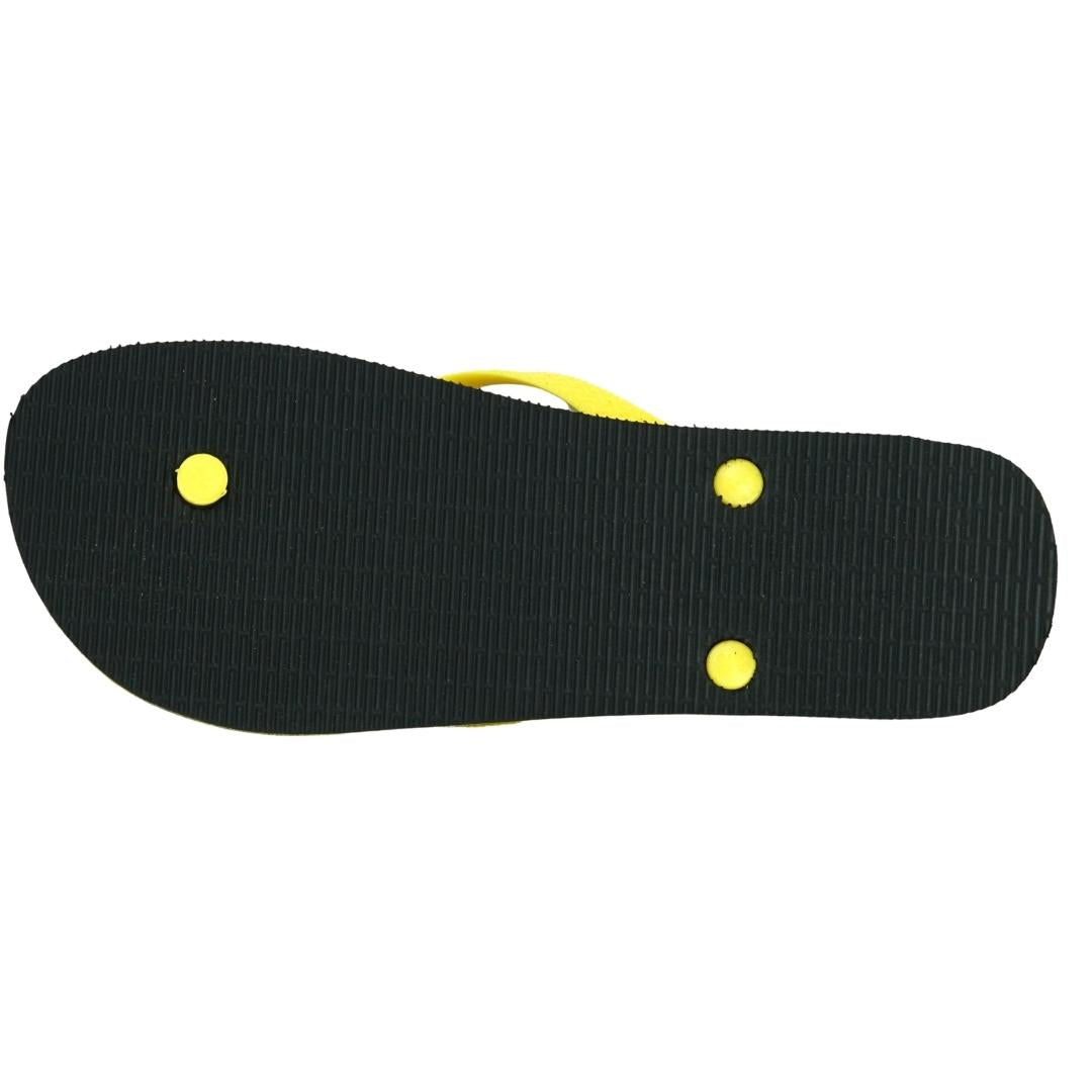 Philipp Plein Brand Logo Black Yellow Flip Flops IMPS904 99Y 41