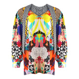 Inoa Monrovian 12001 Multi Long Sleeve Blouse Silk Shirt Monrovian 12001 Tie Shirt