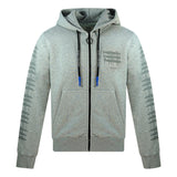 Off White Diag Indus Drip Logo Grey Zip Up Hoodie OMBE001E19E30004 0791 XXS