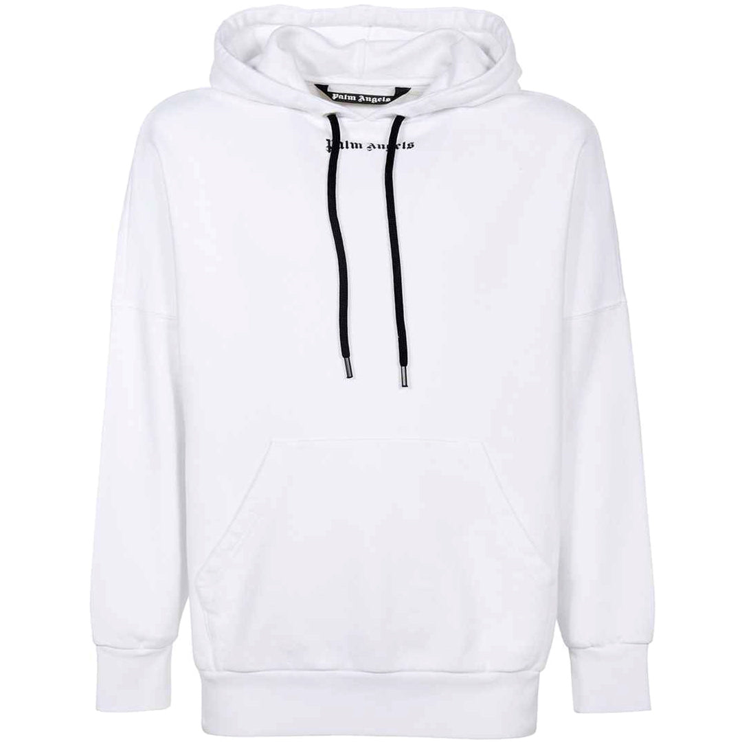 Palm Angels Classic Logo White Oversized Hoodie Pmbb036C99Fle0010110