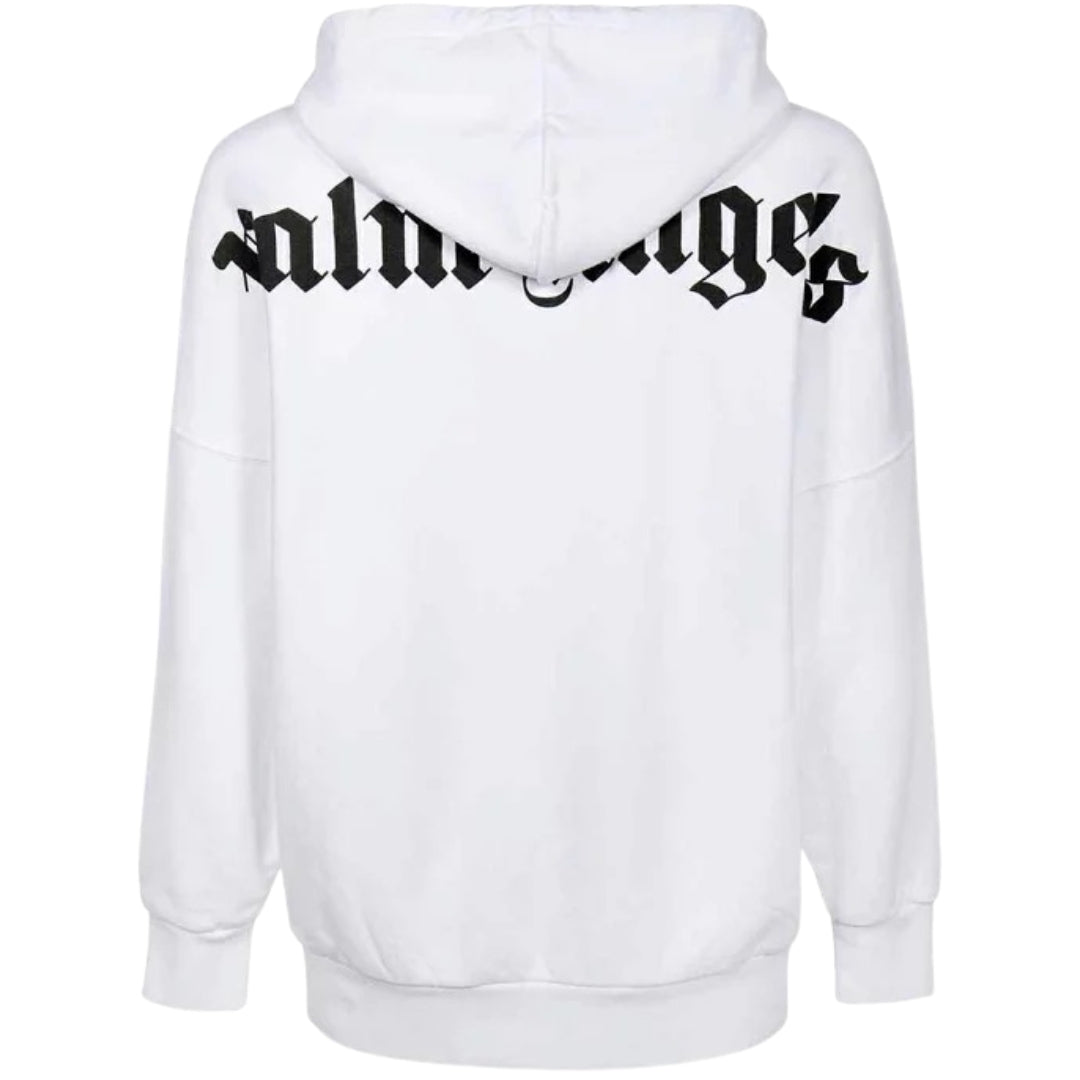 Palm Angels Classic Logo White Oversized Hoodie Pmbb036C99Fle0010110