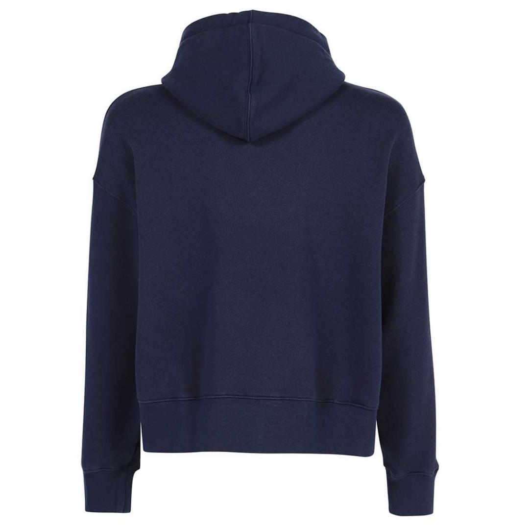 Palm Angels Kill The Bear Spray Paint Navy Blue Hoodie Pmbb058F21Fle0124660