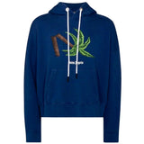 Palm Angels Broken Palm Tree Blue Hoodie Pmbb058Ss22Fle017 4655