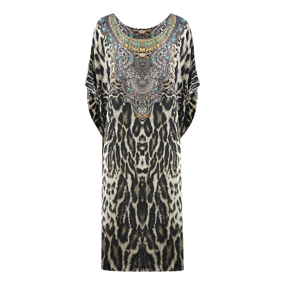 Inoa Siberia 1927 Brown Box Kaftan Cover Up Siberia 1927 Box Kaftan