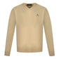 Aquascutum A Logo Beige V Neck Jumper 2036 900201