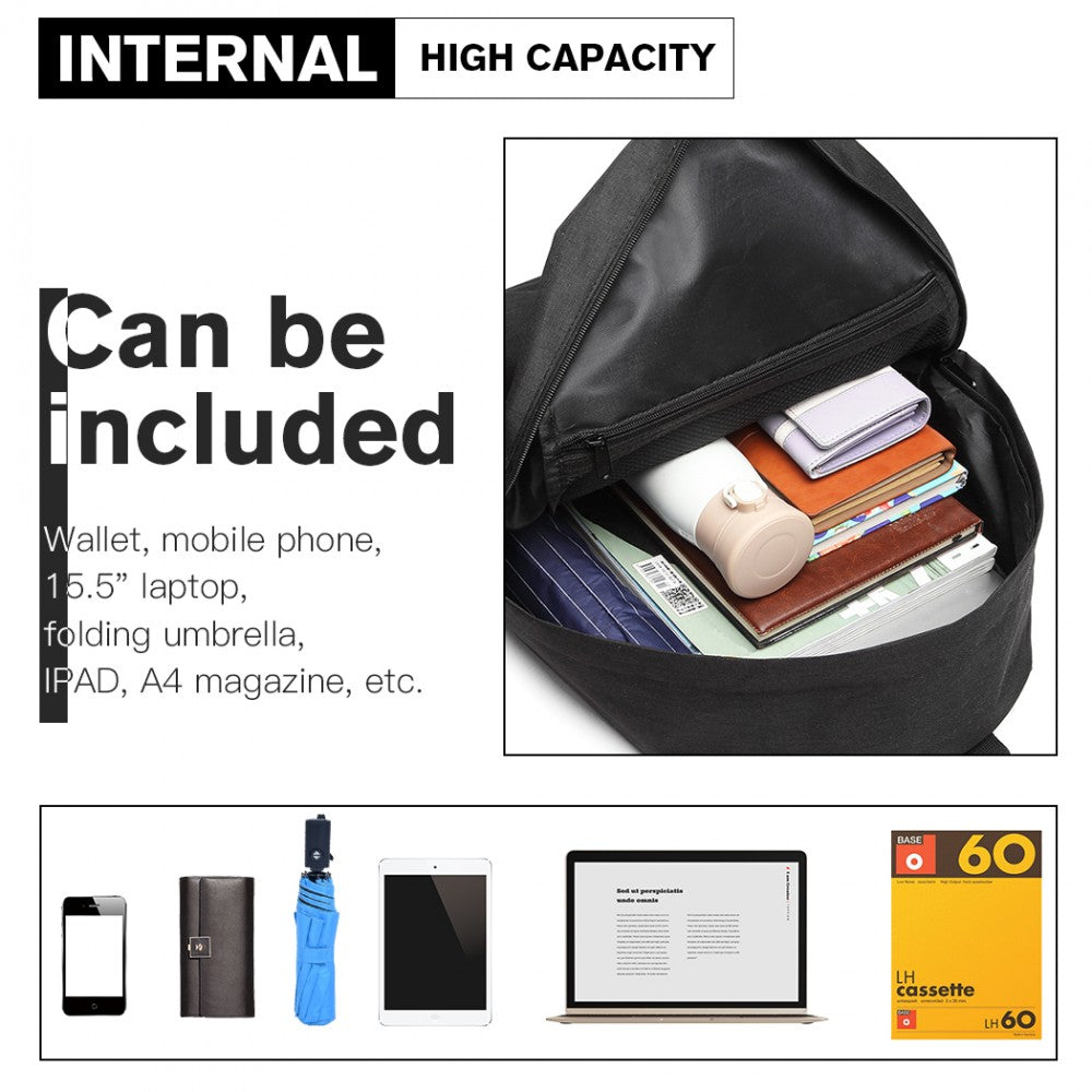 Kono Durable Polyester Everyday Backpack - E1930
